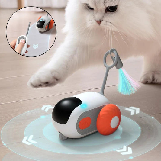 Remote Control Interactive Cat Car Toy USB Charging Chasing Automatic Self-moving Remote Smart Control Car Interactive Cat Toy Pet Products - Kattlek.se