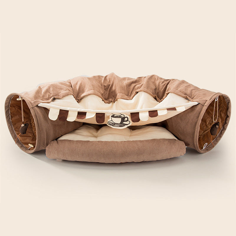 Collapsible Cat Tunnel Durable Washable Collapsible - Kattlek.se