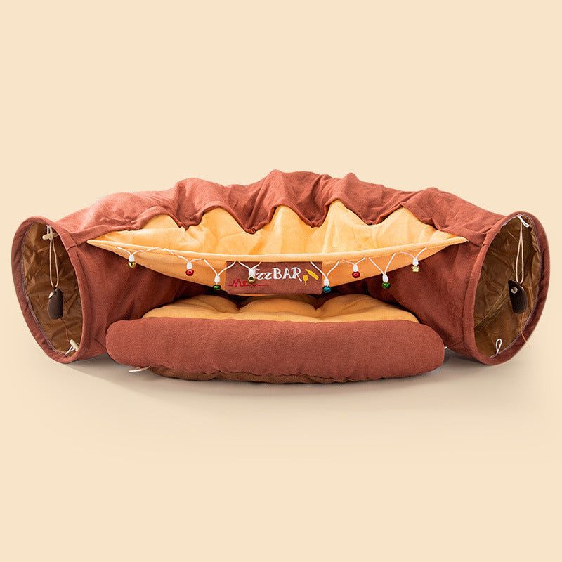 Collapsible Cat Tunnel Durable Washable Collapsible - Kattlek.se